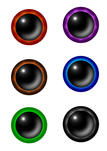 Set Vector yeux colorés